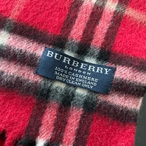 Red/Black Burberry Nova Check Burberry Scarf